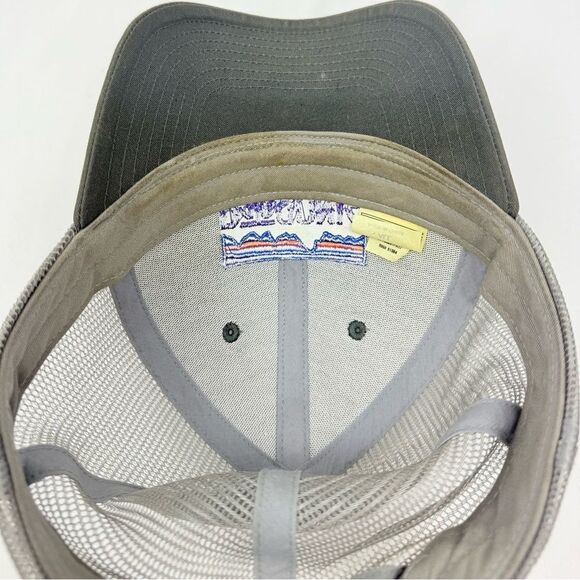 Patagonia Gray Purple Mountain Embroidered Mesh Snap Back Trucker Hat - Picture 14 of 16